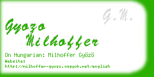 gyozo milhoffer business card