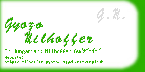 gyozo milhoffer business card